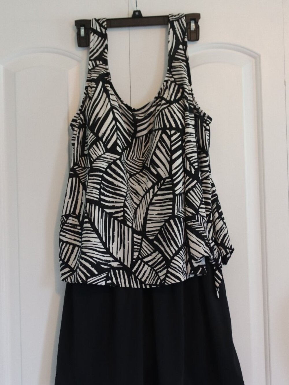Azul by Maxine of Hollywood Black/White One Piece Swimdress Size 20W